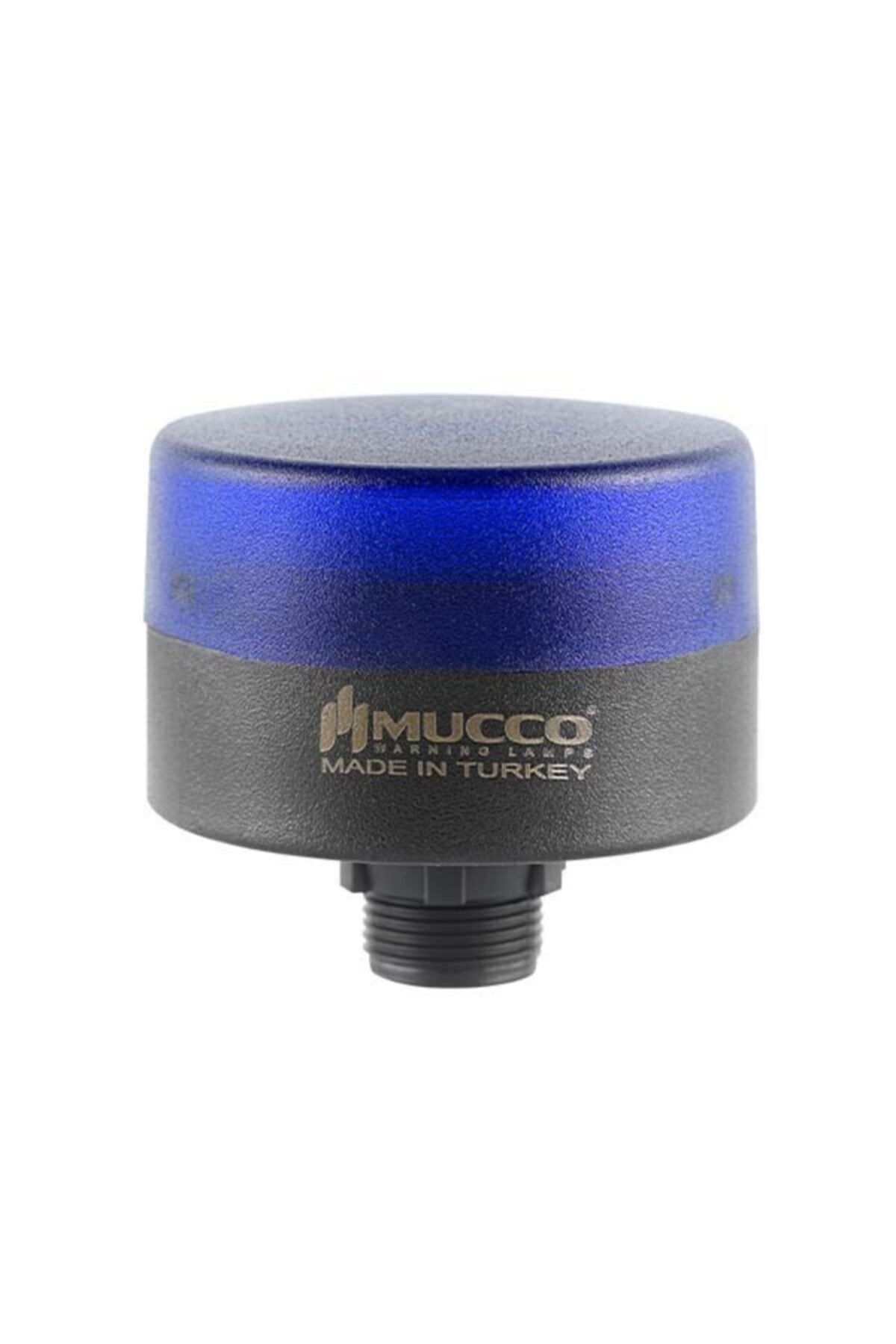 MUCCO SNT-MS725-FB-4 70 Çap Sabit Buzzerlı 40-250v Ac/dc Mini Somun Bağlantılı Mavi Tepe Lambası
