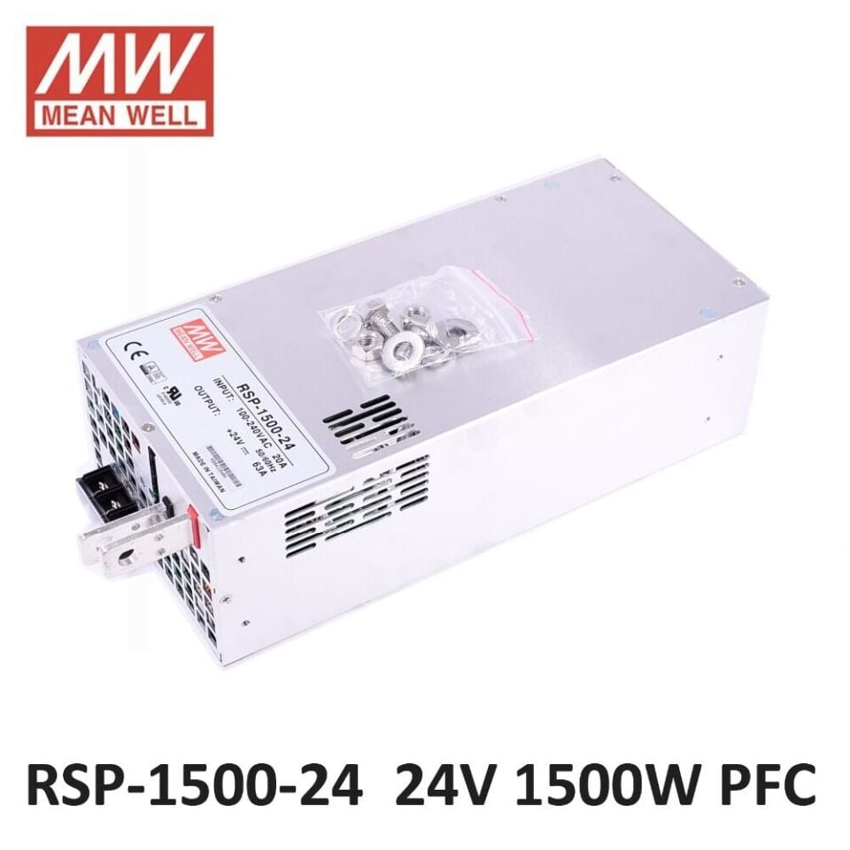 Meanwell RSP-1500-24 1500W Kapalı Tip Switching Güç Kaynağı 24VDC 63A