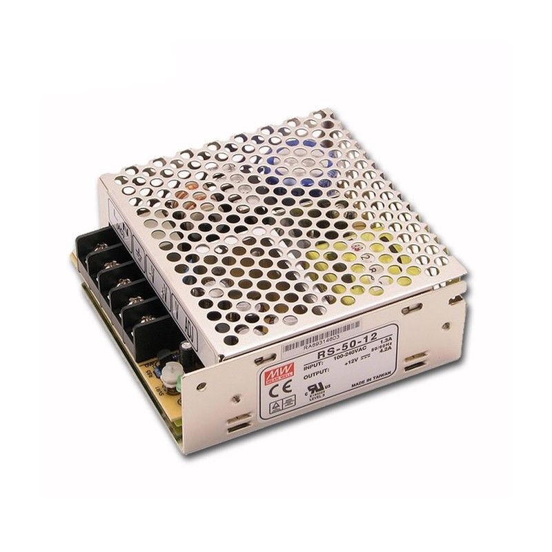Meanwell RS-50-12 50W Kapalı Tip Switching Güç Kaynağı 12VDC 4.2A
