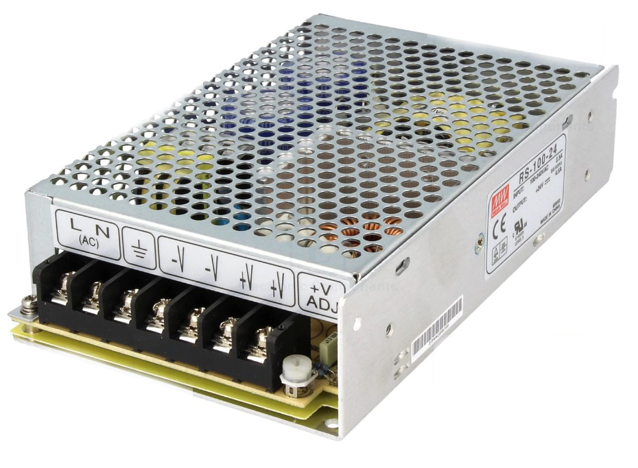 Meanwell RS-100-24 100W Kapalı Tip Switching Güç Kaynağı 24VDC 4.5A