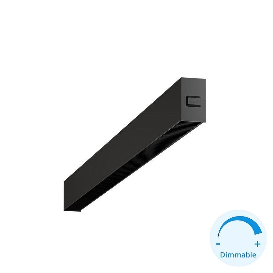 GOYA GY 8055-60 26 Watt Siyah Kasa 60 cm Kamaşma Önleyicili Sıva Üstü DİMLİ Lineer Armatür