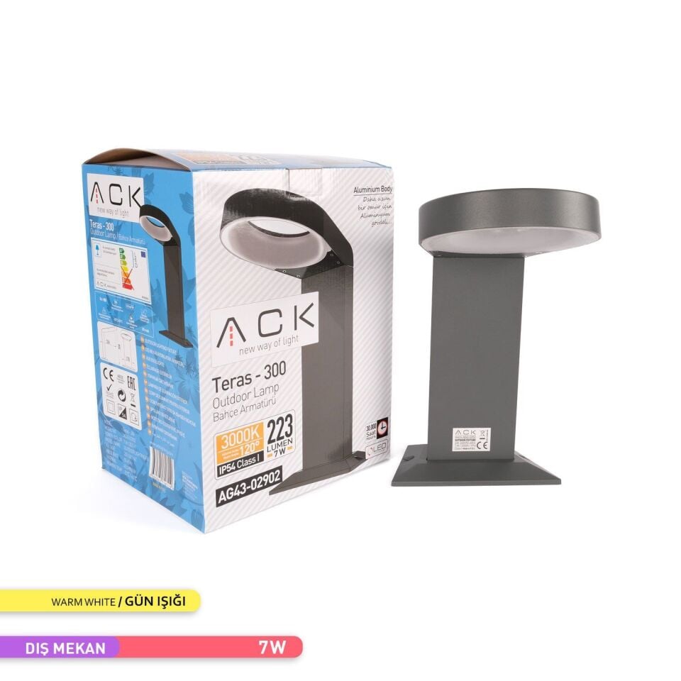 ACK AG43-02902 3000K 30 cm x 23,5 cm 6W Led Bahçe Armatürü
