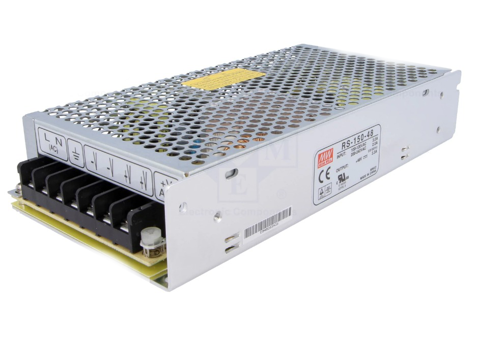 Meanwell RS-150-48 150W Kapalı Tip Switching Güç Kaynağı 48VDC 3.3A