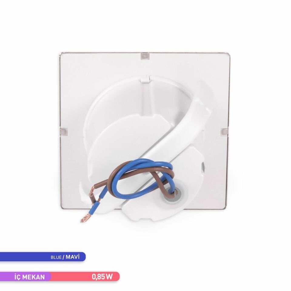 ACK AH07-00864 Sensörlü LED 0,84W Mavi Işık 7,75 cm x 7,75 cm x 5,3 Merdiven-Duvar Armatürü