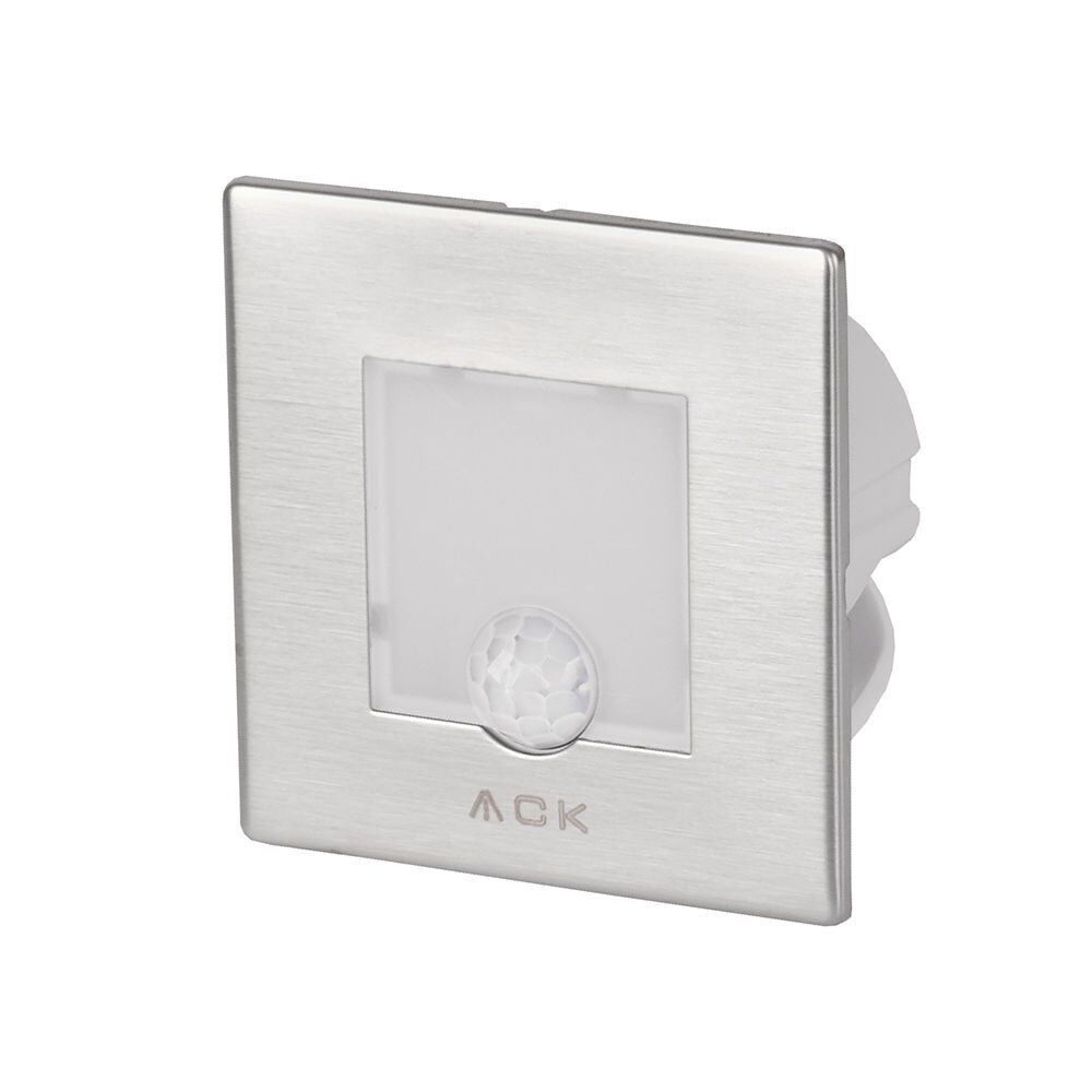 ACK AH07-00864 Sensörlü LED 0,84W Mavi Işık 7,75 cm x 7,75 cm x 5,3 Merdiven-Duvar Armatürü