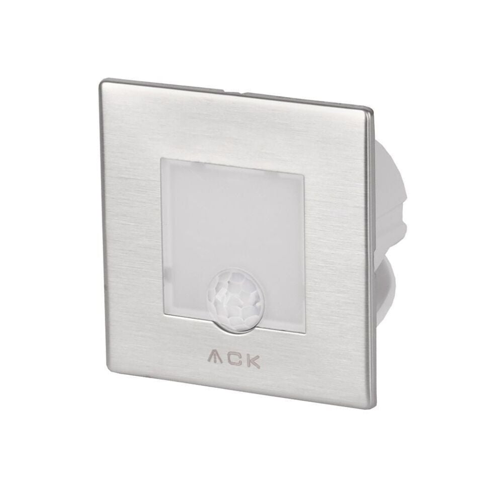 ACK AH07-00864 Sensörlü LED 0,84W Mavi Işık 7,75 cm x 7,75 cm x 5,3 Merdiven-Duvar Armatürü