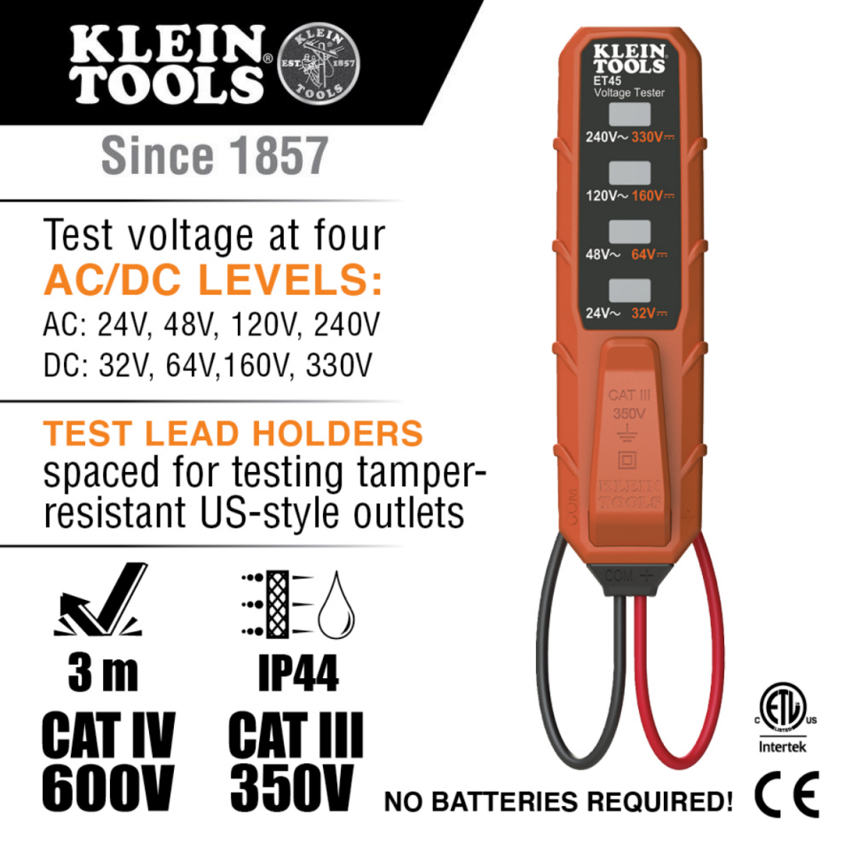 ​Klein Tools ET45 AC/DC Voltaj Test Cihazı