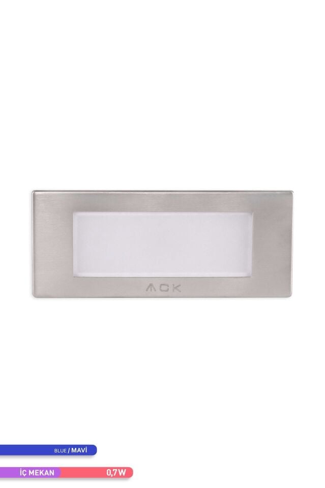ACK AH07-01164 LED 1,5W Mavi Işık 12 cm x 5 cm x 5,37 cm Merdiven-Duvar Armatürü