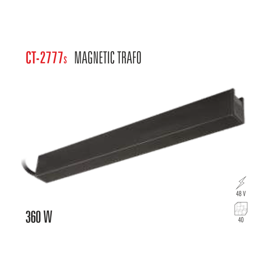 CATA CT-2777S 48V Magnet Trafo (360W) (Siyah Kasa)