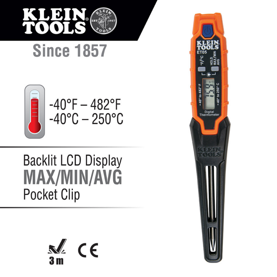 Klein Tools ET05 Dijital Cep Termometresi