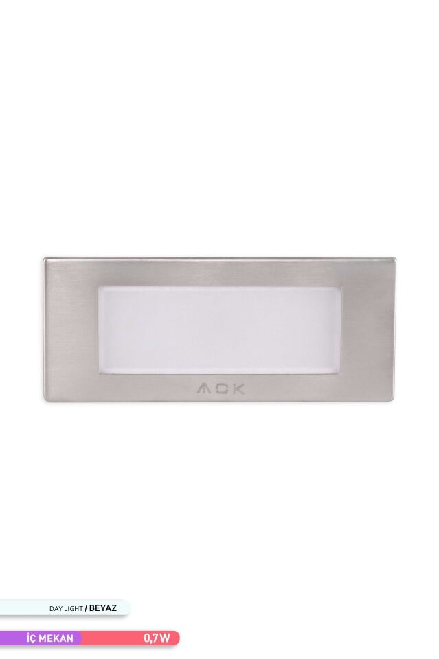 ACK AH07-01134 LED 1,5W 6500K 12 cm x 5 cm x 5,37 cm Merdiven-Duvar Armatürü