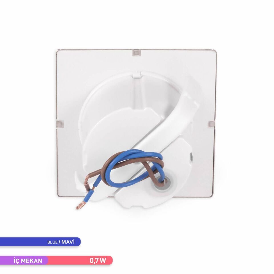 ACK AH07-00964 LED 1,5W Mavi Işık 7,75 cm x 7,75 cm x 5,3 cm Merdiven-Duvar Armatürü