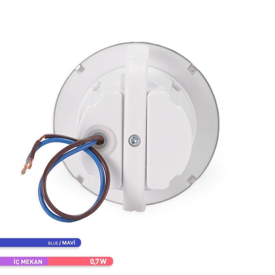 ACK AH07-00764 LED Mavi Işık 1,5W 7,75 cm x 5,3 cm Merdiven-Duvar Armatürü