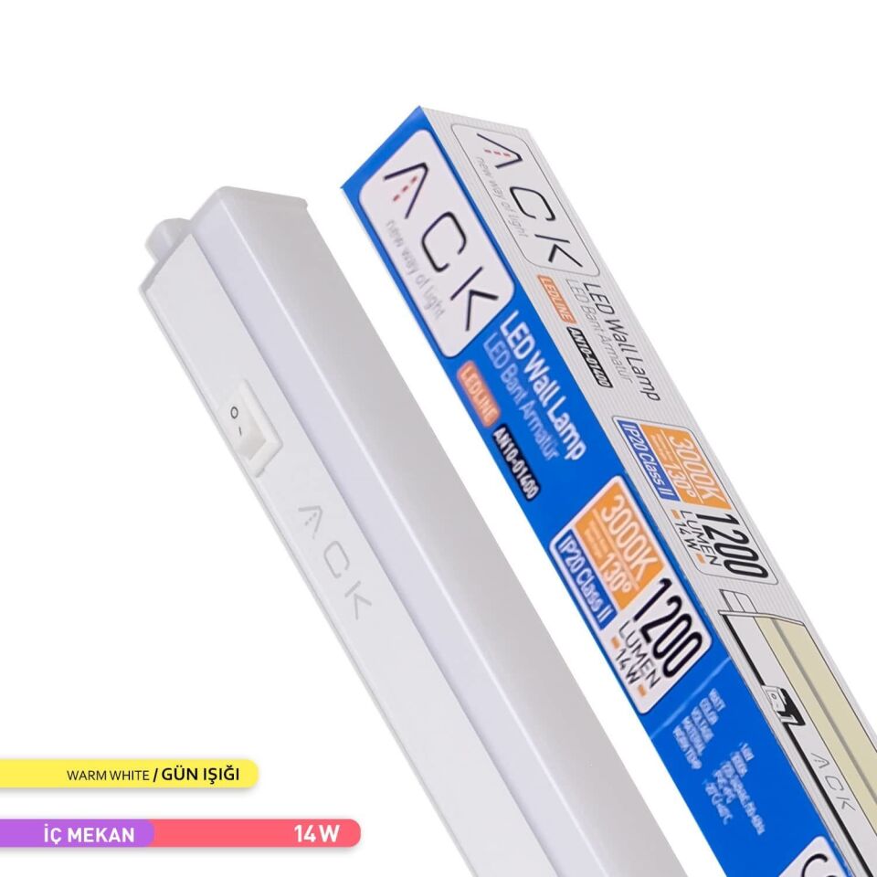 ACK AN10-01400 14W 3000K 117,3 cm LED Bant Armatür