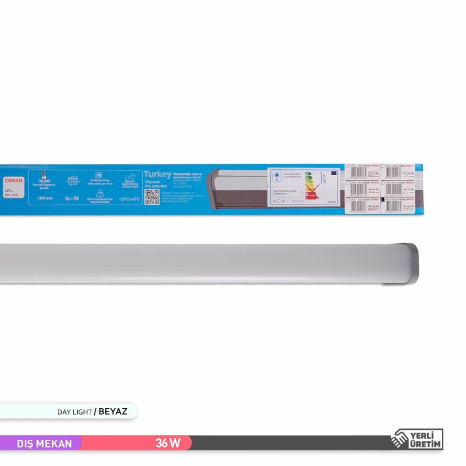 ACK AT03-01230 36W 6500K 121 cm Led Etanj Armatür