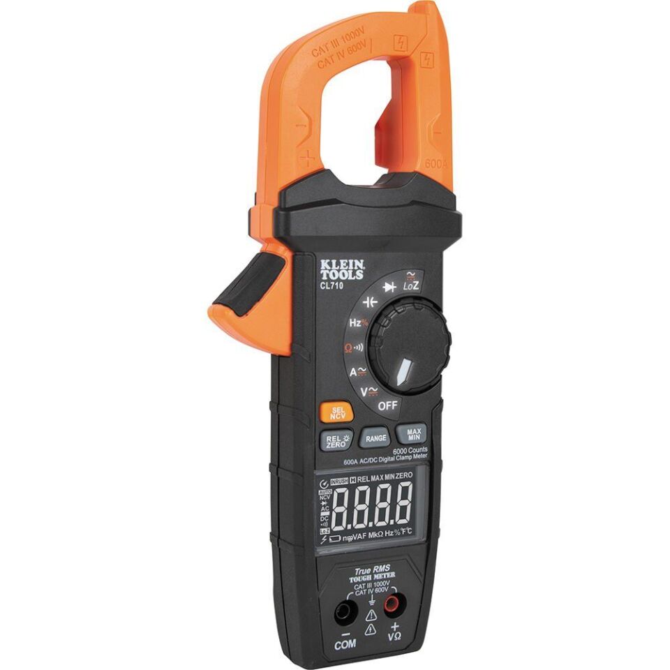 Klein Tools CL-710 Otomatik Aralıklı Dijital Profesyonel Pens Ampermetre 600A AC/DC