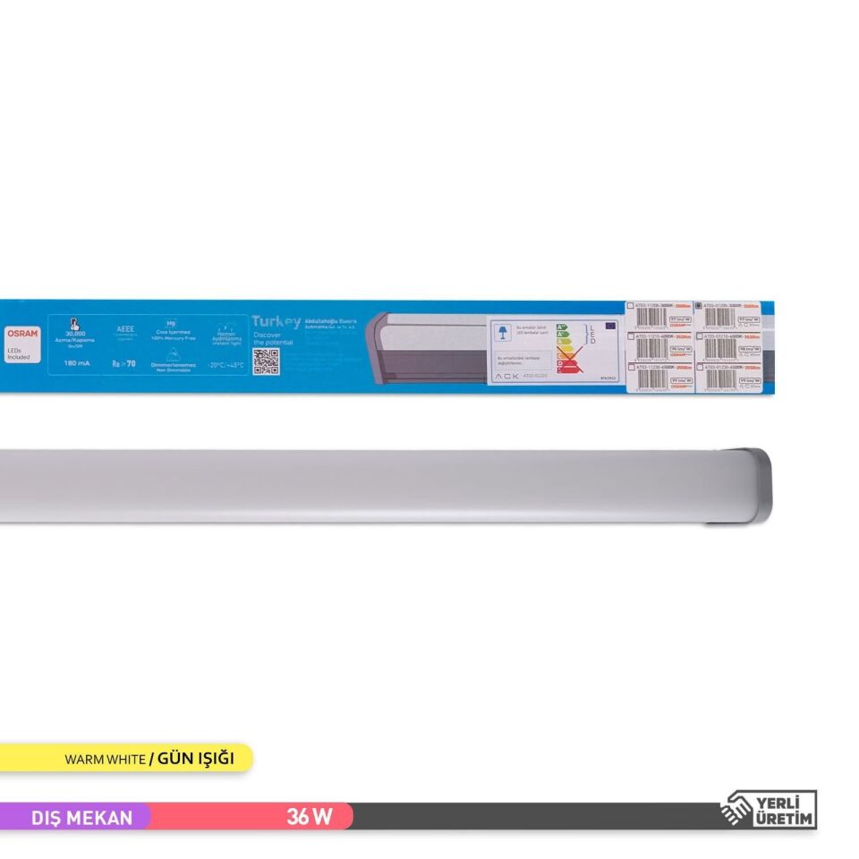 ACK AT03-01200 36W 3000K 121 cm Etanj Armatür