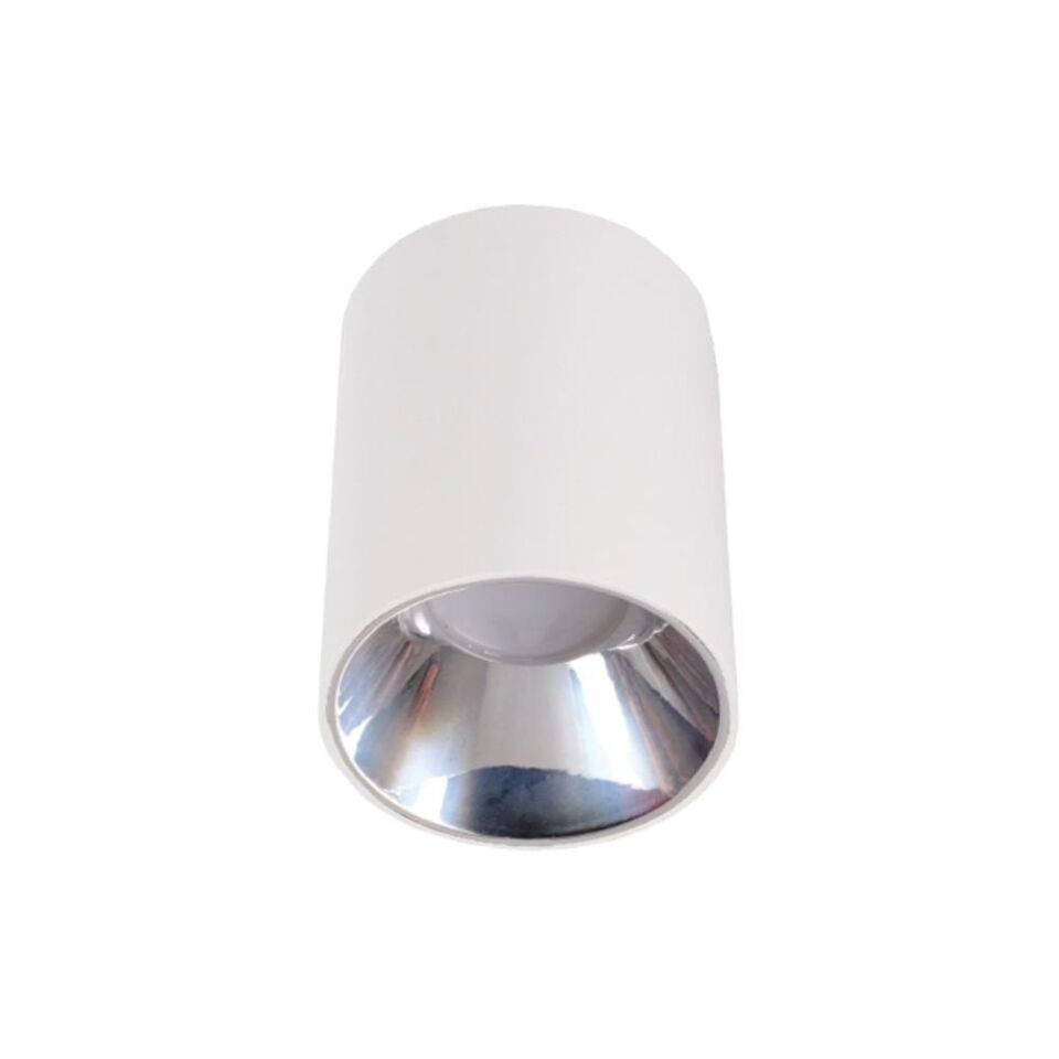 ACK AH03-08650 Platin Reflektör Sıva Üstü Beyaz Yuvarlak Led Spot