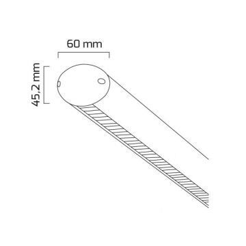 GOYA GY 8077-149 Siyah/Beyaz Kasa 75 Watt 149 cm Sıva Üstü Lineer Armatür