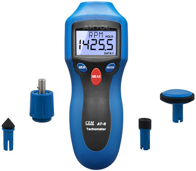 Cem AT8 Temaslı ve Temassız Devir Ölçebilen Takometre