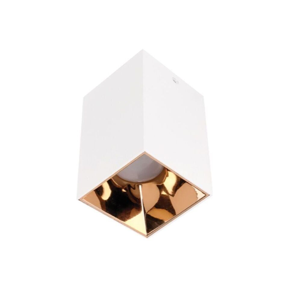 ACK AH03-07660 Gold Reflektör Sıva Üstü Beyaz Kare Led Spot
