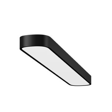 GOYA GY 8110-15 Siyah/Beyaz Kasa 64 Watt 15x150 cm Oval Sıva Üstü Lineer Armatür