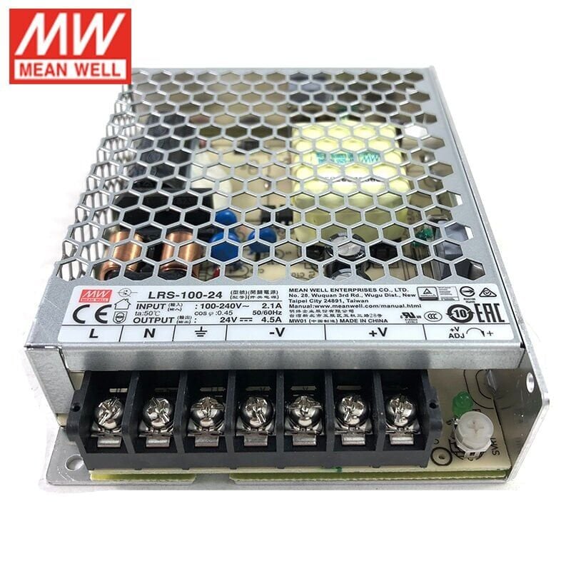 Meanwell LRS-100-24 100W Kapalı Tip Switching Güç Kaynağı 24VDC 4.5A