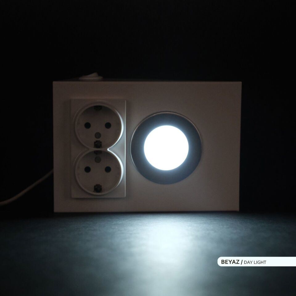ACK AH11-00230 .5W Çift Prizli Tezgah Altı Armatür Beyaz