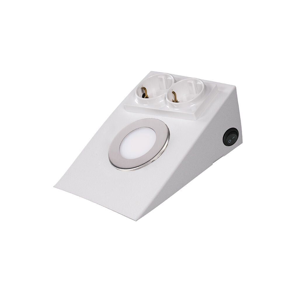 ACK AH11-00230 .5W Çift Prizli Tezgah Altı Armatür Beyaz