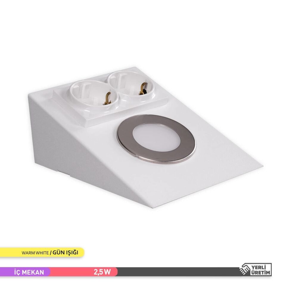 ACK AH11-00200 3000K 2.5W Çift Prizli Tezgah Altı Armatür