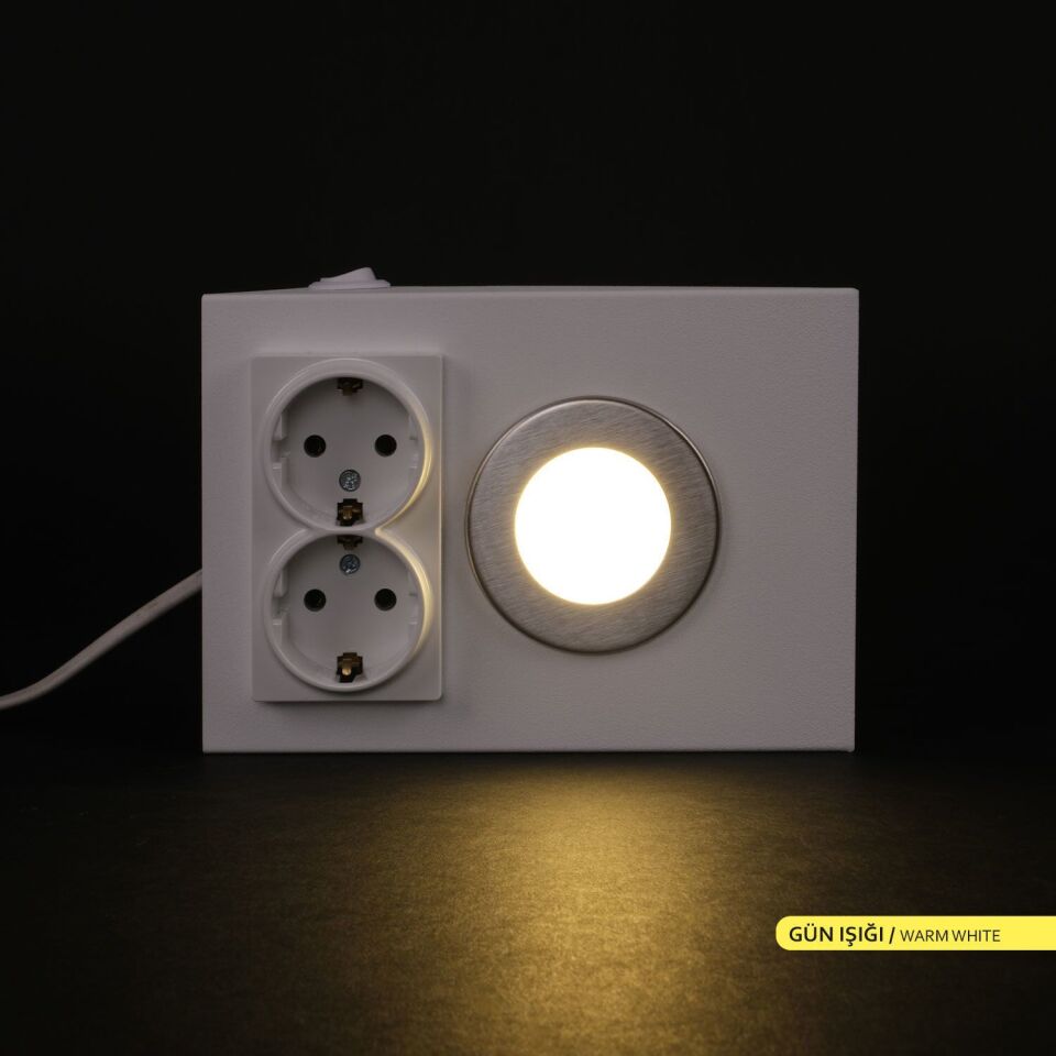 ACK AH11-00200 3000K 2.5W Çift Prizli Tezgah Altı Armatür