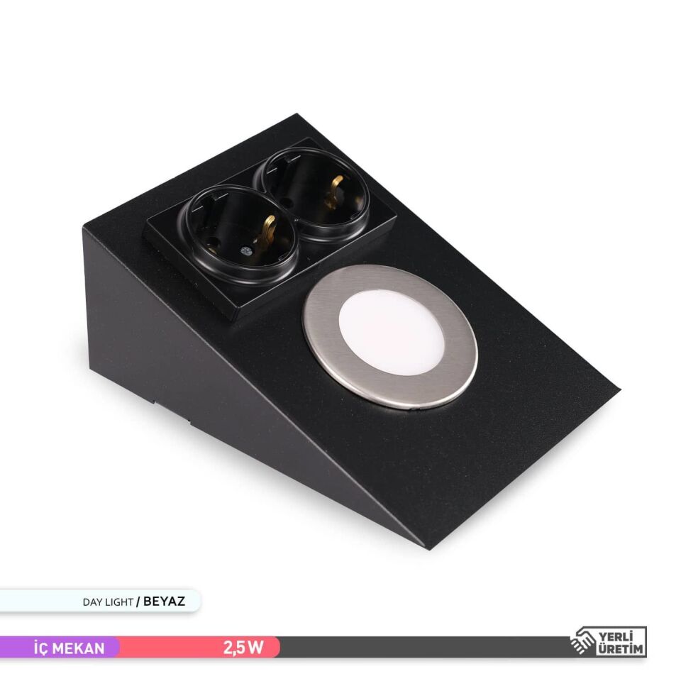 ACK AH11-00231 6500K 2.5W Çift Prizli Tezgah Altı Armatür