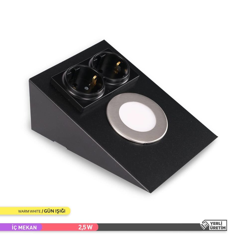 ACK AH11-00201 3000K 2.5W Çift Prizli Tezgah Altı Armatür