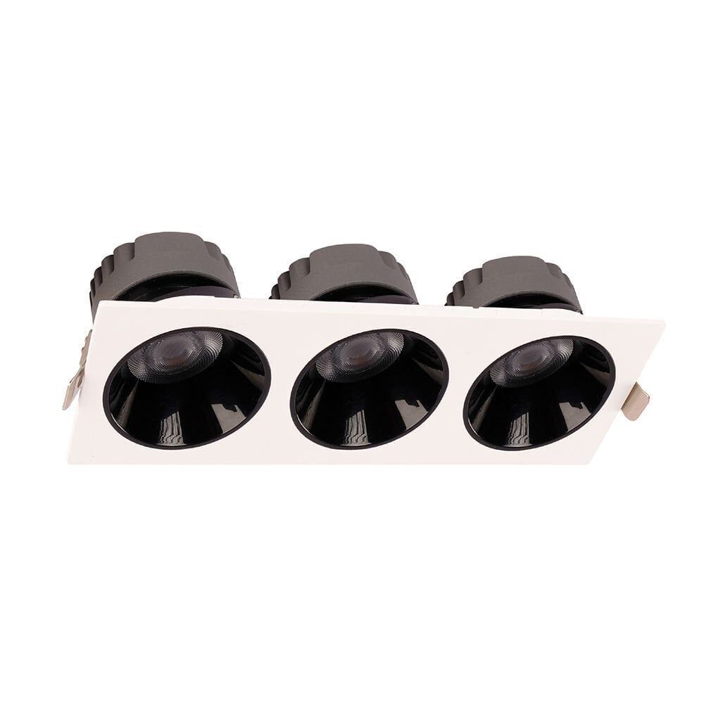 ACK AD10-02730 3x18w 6500K Siyah Reflektörlü BeyazÜçlü Led Spot Sıva Altı