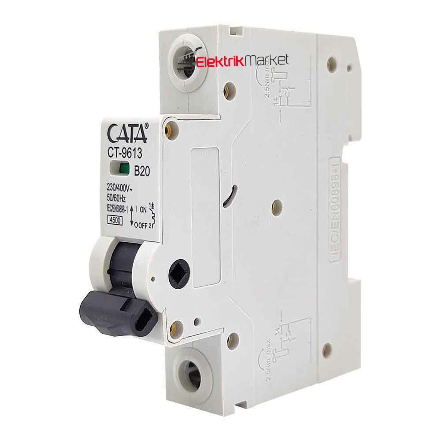 CATA CT-9613 20 Amper Sigorta B Ti̇pi̇ ( Monofaze )