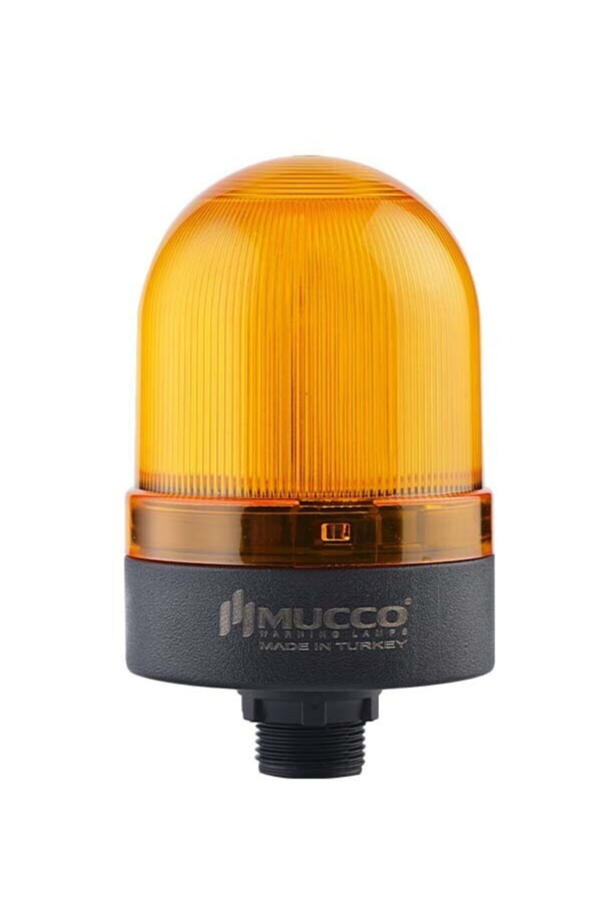 MUCCO SNT-S725-S-3 70 Çap Flaşör Buzzerlı 40-250v Ac/d Somun Bağlantılı Sarı Tepe Lambası