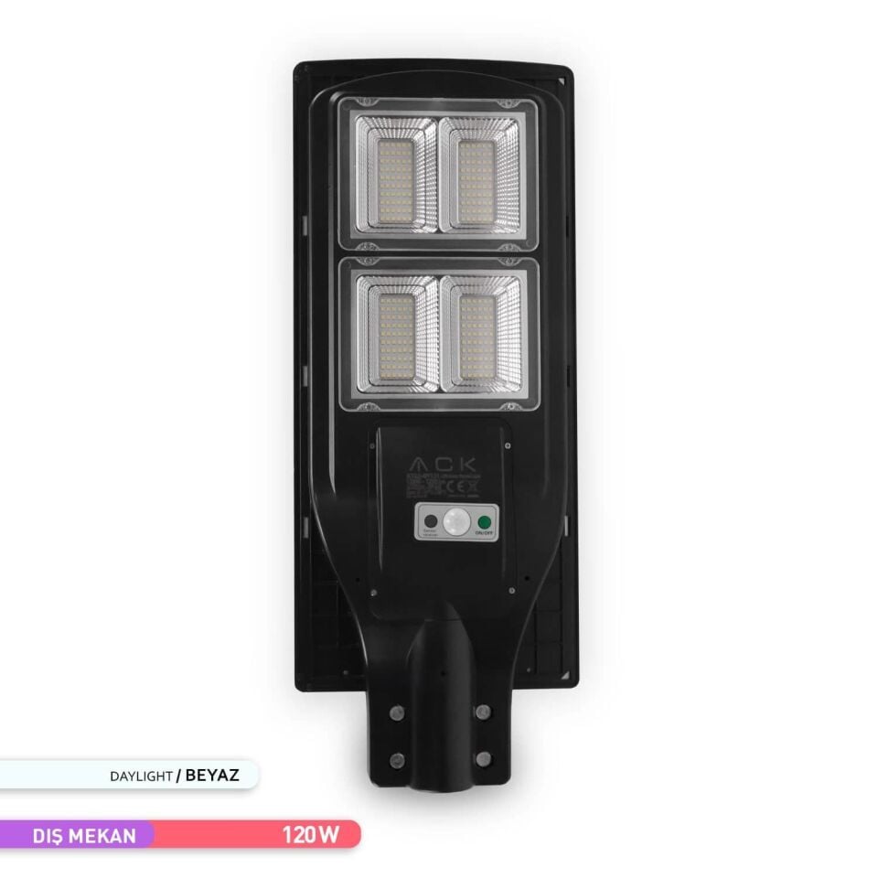 ACK AT42-09131 6500K 120W Solar Led Sokak Armatürü