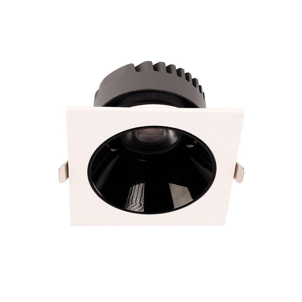 ACK AD10-02500 18w 3000K Siyah Reflektörlü Beyaz Led Spot Sıva Altı