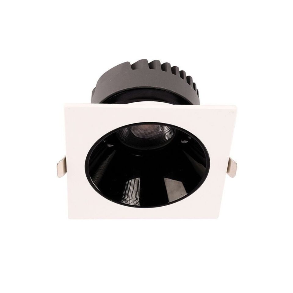 ACK AD10-01530 10w 6500K Siyah Reflektörlü Beyaz Led Spot Sıva Altı