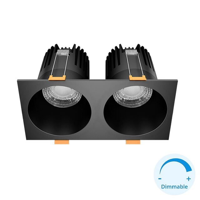 GOYA GY 1732-14 2x14 Watt Siyah Sıva Altı Dimli LED Spot