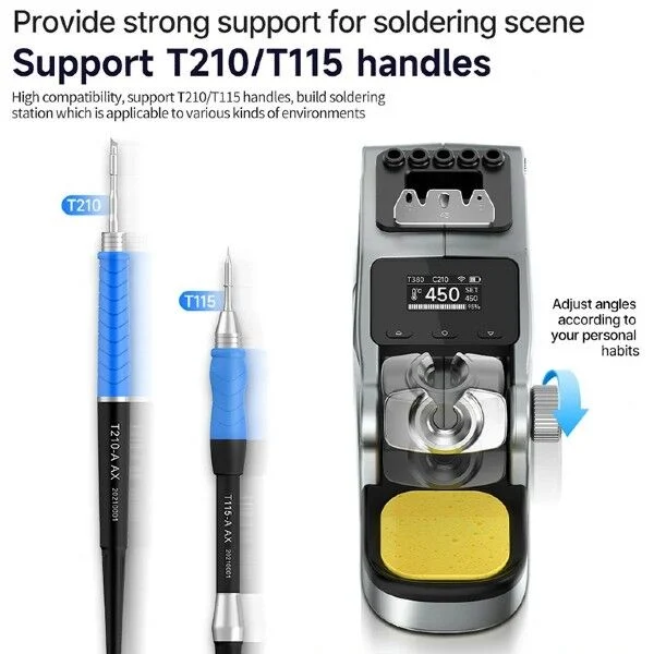 AiXun AX T380 C210 Kalem Havya – Taşınabilir Akıllı Lehimleme İstasyonu