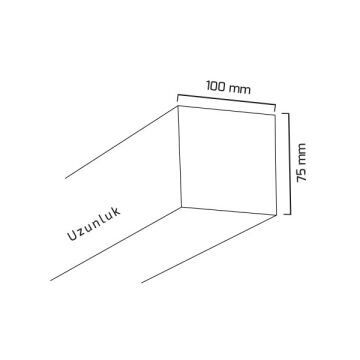GOYA GY 8045-180 Siyah/Beyaz Kasa 74 Watt 180 cm Lineer Sarkıt Armatür