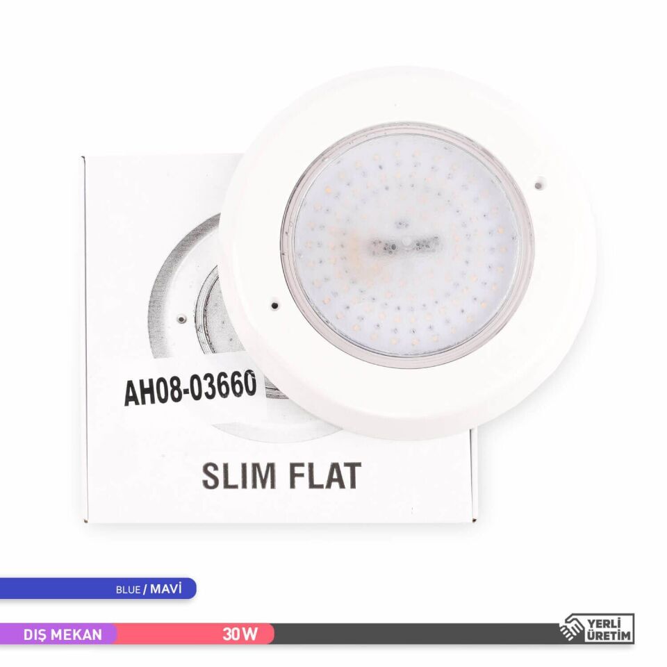 ACK AH08-03660 36W Mavi Işık Flat Sıva Üstü Slim LED Havuz Armatürü