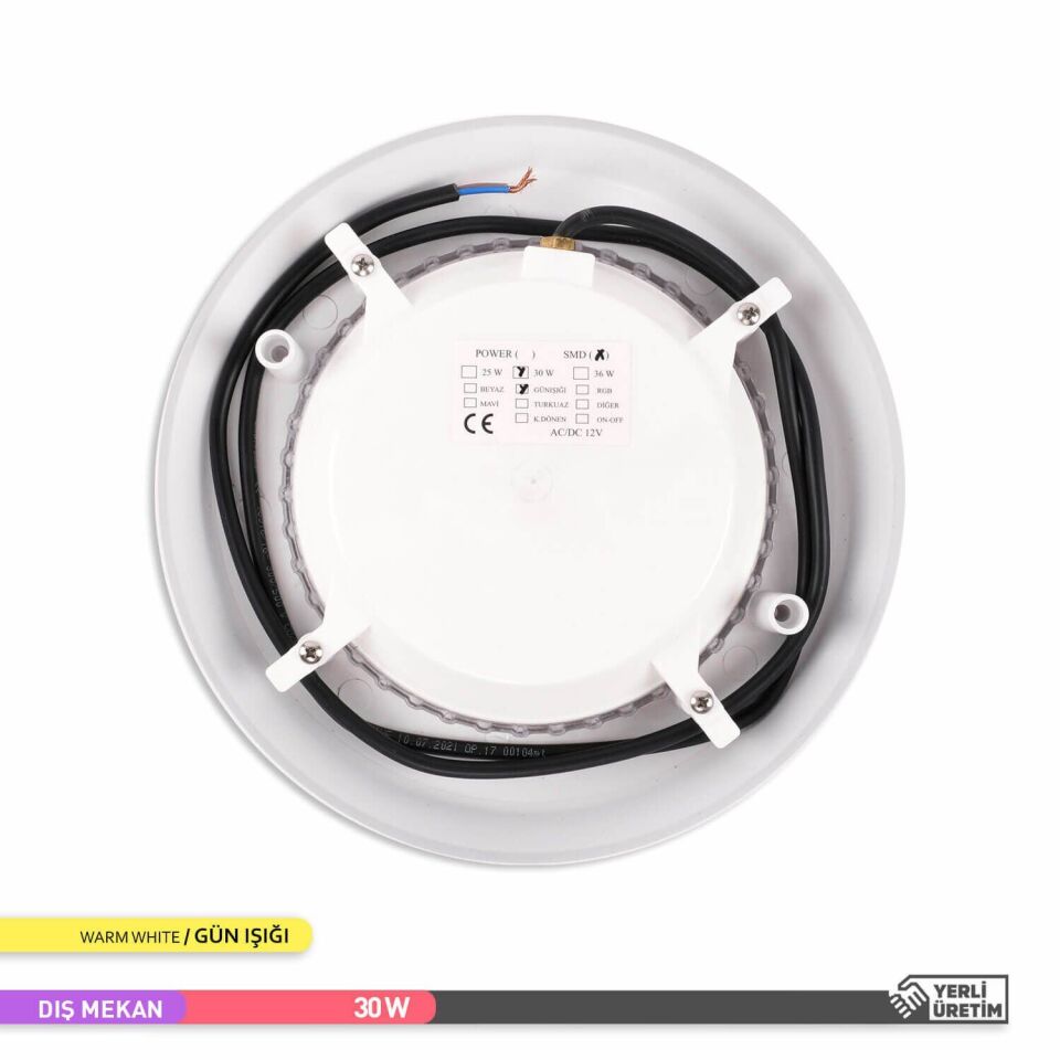 ACK AH08-03600 36W 3000K Flat Sıva Üstü Slim LED Havuz Armatürü