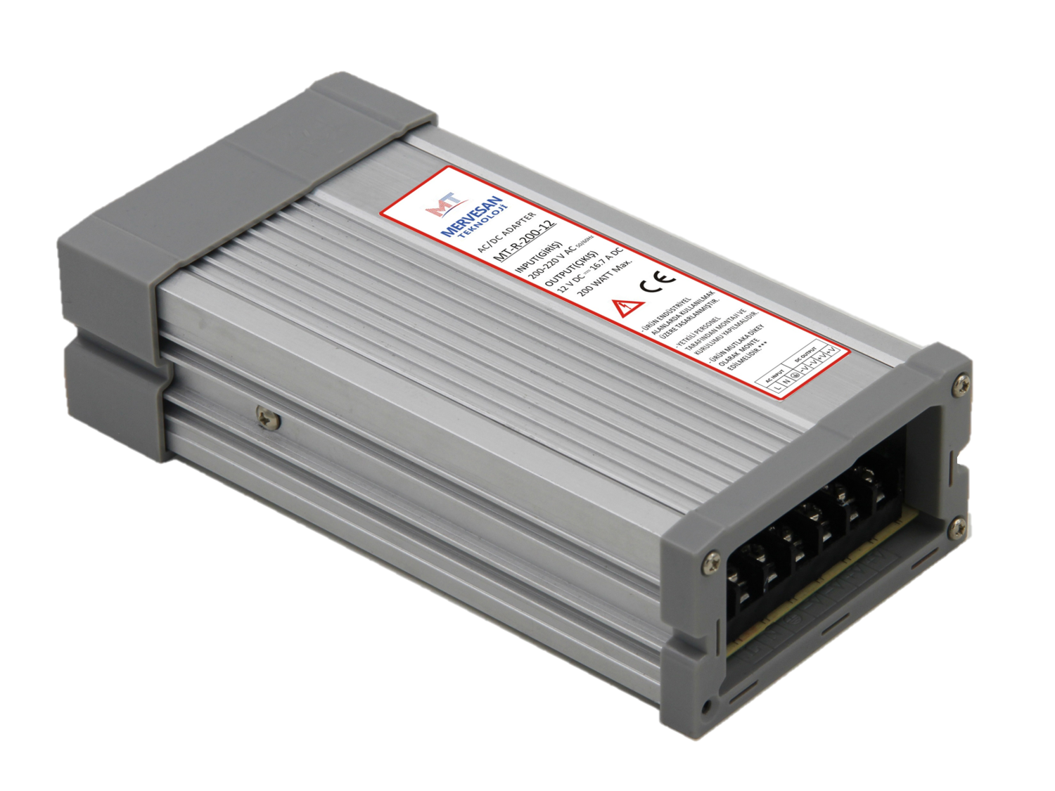 Mervesan 250W 24V 10A Metal Kasalı İç Mekan AC/DC (SMPS) Adaptör MT-250-24