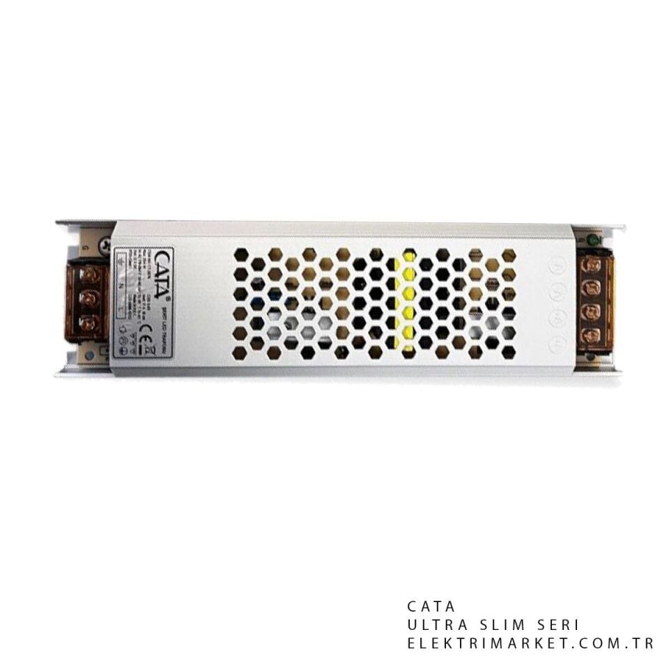 CATA CT-2676 17 Amper 12V Şerit Led Trafosu (200W) (Süper Sli̇m Fansiz)
