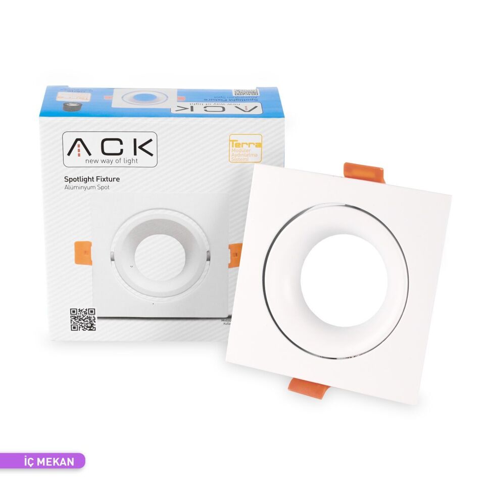 ACK AH03-04080 Terra Alüminyum Kare Spot Armatür