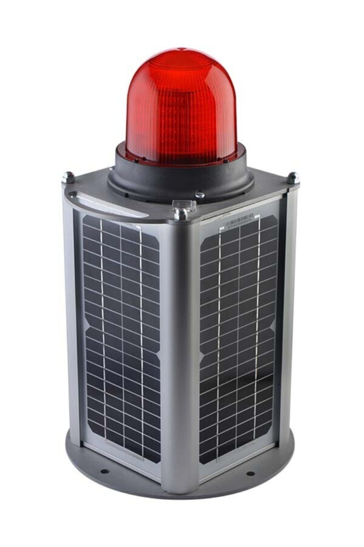 MUCCO SNT-U125-SLT25 Çap 125 20w Solar Panel Tabana Montaj Flaşör Uçak Ikaz Lambası