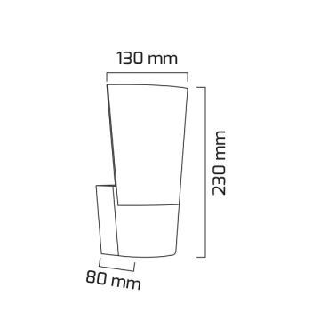 GOYA GY 7246 18 Watt Siyah Çift Yönlü Dış Mekan LED Aplik