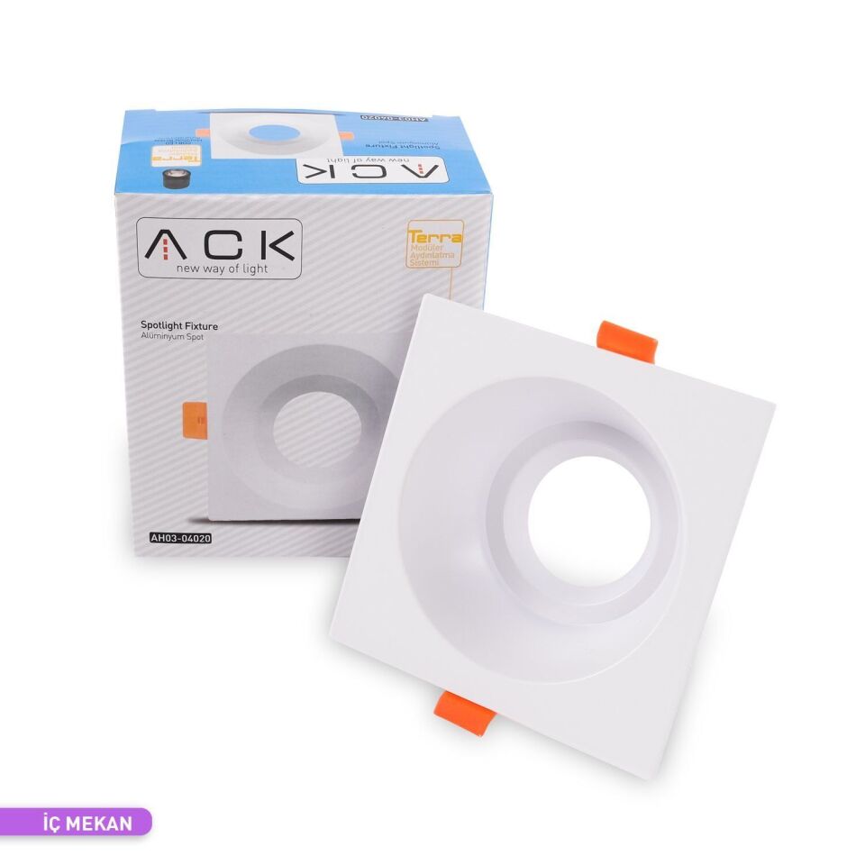ACK AH03-04020 Terra Alüminyum Kare Spot Armatür